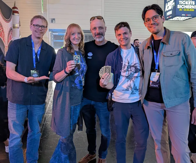 Neven with Holly Longdale and the Blizzard executive team